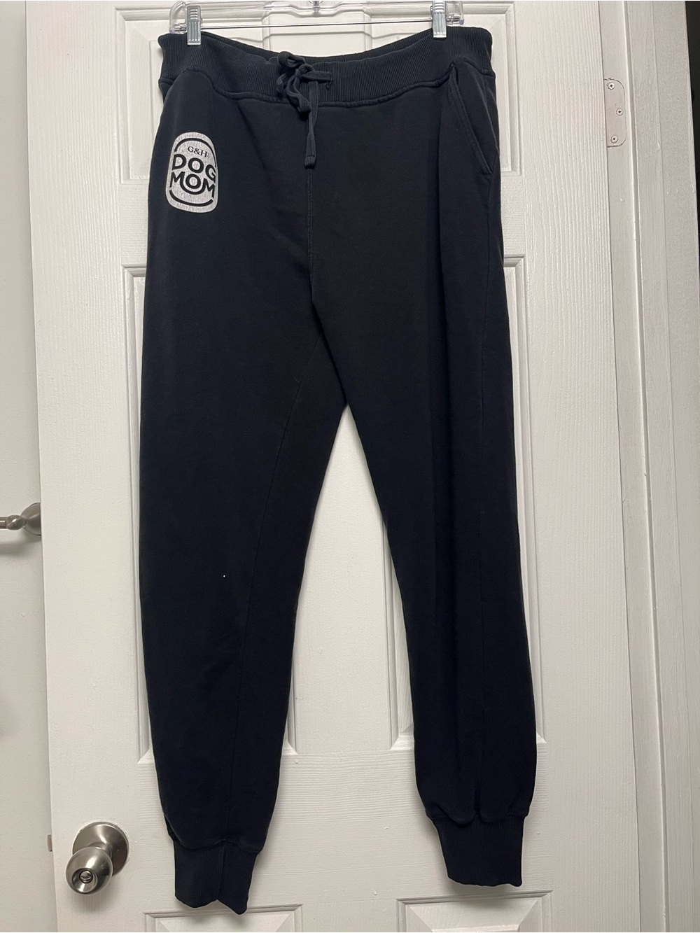 Dog Mom Black Jogger Sweatpants - Casual Track Pants